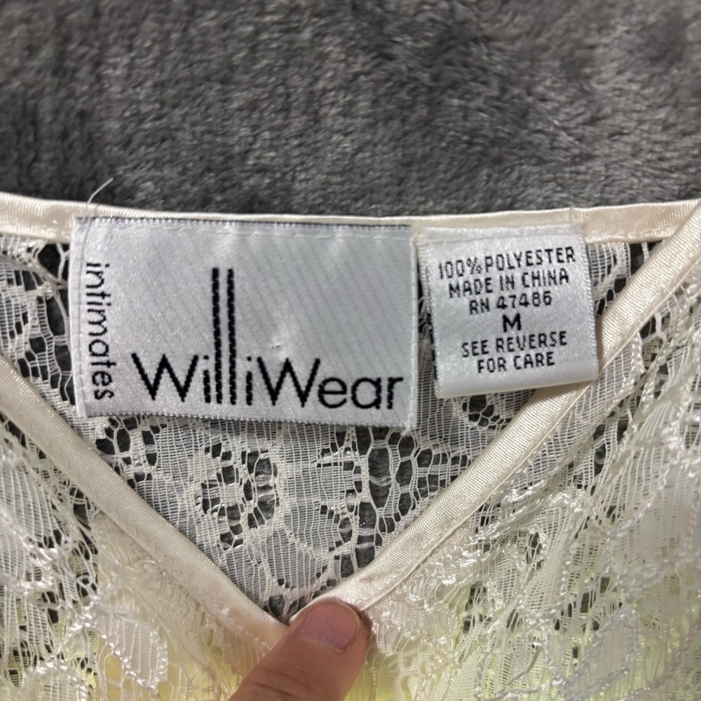 Vintage 90's Williwear Intimates Lace Crop Camisole M Ivory‎ Y2K Cochella Fairy - Picture 4 of 8